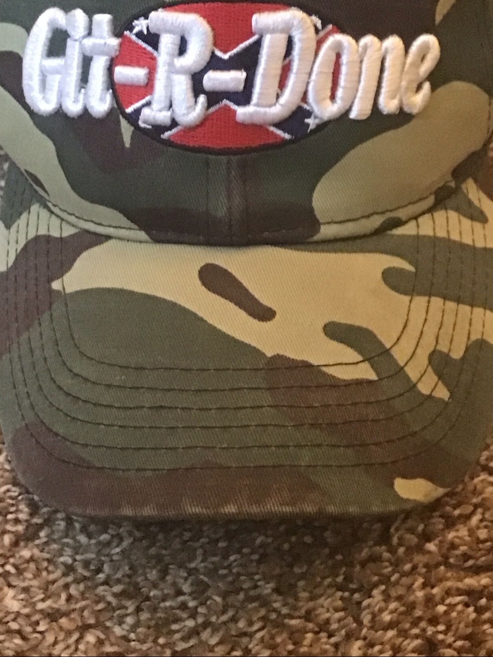 Camouflage ball hat adjustable, one size fits all Confederate flag Git-R-Done - Picture 4 of 7